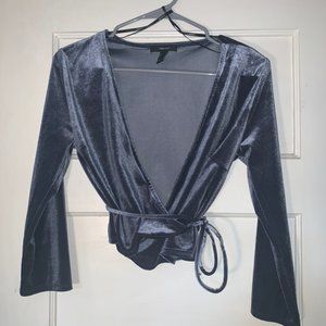 Velvet Wrap crop top
